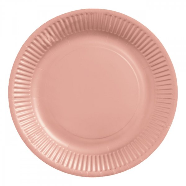 Pappteller - Roségold, 18 cm - 8er-Pack Pappteller - Roségold, 18 cm - 8er-Pack