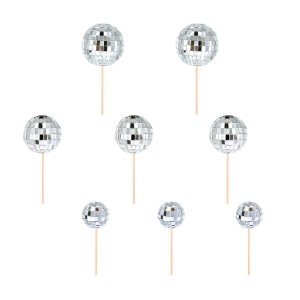 Tortendekorationen/Cake Topper - Discokugeln - 8 Stück Tortendekorationen/Cake Topper - Discokugeln - 8 Stück