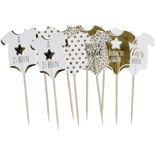 Kuchenspiee - Baby-Bodys - Gold - 10er-Pack