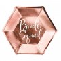 Pappteller - Bride Squad - Rosgold - 6er-Pack