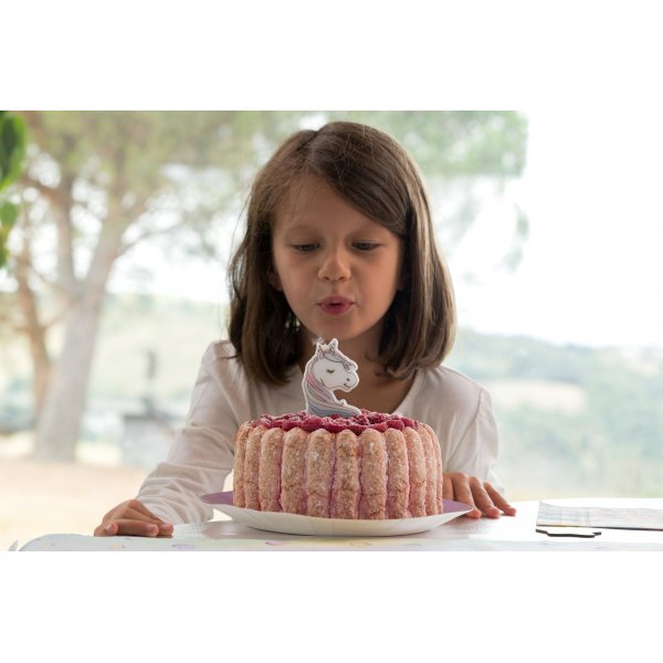 Kuchenkerze - Einhorn