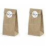 Papiertüten - Braun mit Etikett - 6er-Packung Papiertüten - Braun mit Etikett - 6er-Packung