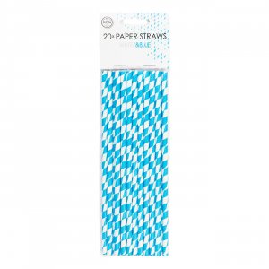 Papierstrohhalme - Oktoberfest - Blau/Weiß - 20er-Packung Papierstrohhalme - Oktoberfest - Blau/Weiß - 20er-Packung