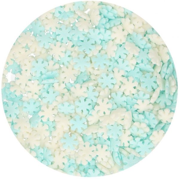 Streusel - Schneeflocken - Blau/Wei