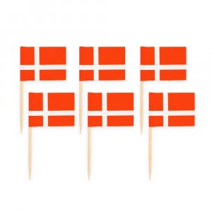 Partypicks - Dänemark - Rot/Weiß - 50er-Packung Partypicks - Dänemark - Rot/Weiß - 50er-Packung