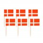 Partypicks - D�nemark - Rot/Wei� - 50er-Packung