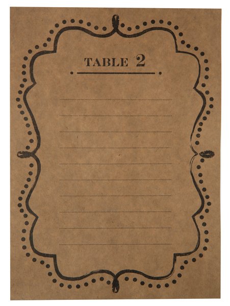 Tischkarten - Vintage Kraft - 10er-Pack Tischkarten - Vintage Kraft - 10er-Pack