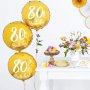 Runder Folienballon - Gold - 80. Geburtstag