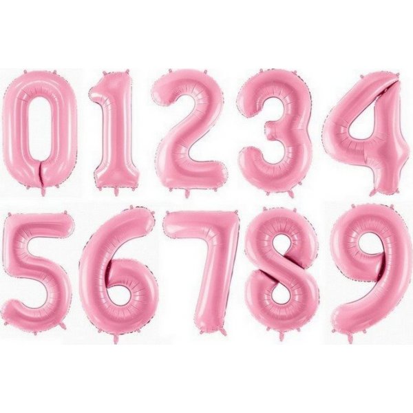 Zahlenballon - Rosa - 86 cm