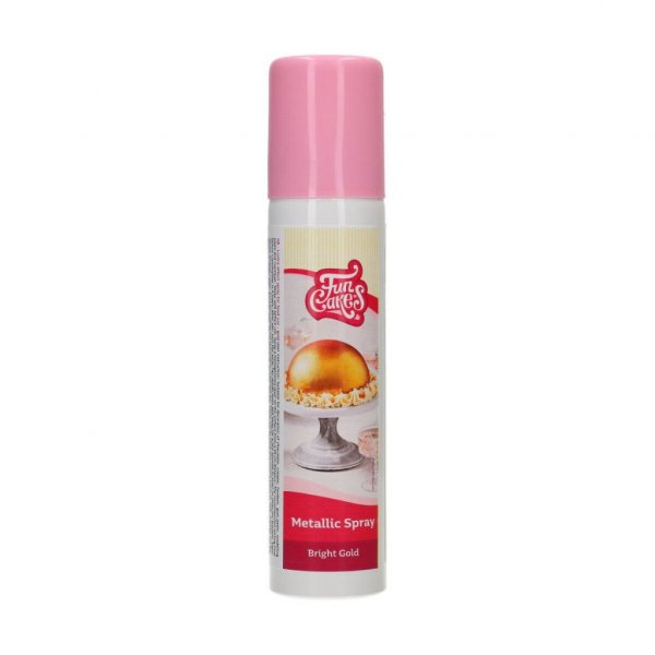 Essbares Spray - FunCakes - Metallic Bright Gold - 100 ml