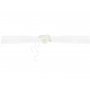 Girlanden - Organzastoff mit Satinblumen - Creme - 1,8 m