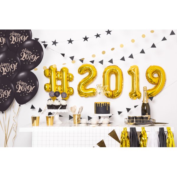 Zahlenballon - Gold - 35 cm