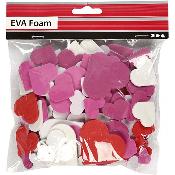 Dekorative Gummiherzen - gemischte Farben - 20-50 mm - - 200 Stk