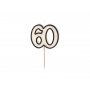 Kuchenkerzen/Geburtstagskerzen - 60 St�ck - Schwarz/Wei� - 5,5 cm