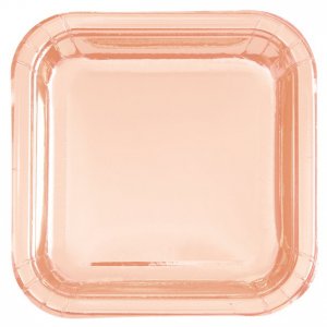 Pappteller - Quadratisch - Roségold - 8er-Pack Pappteller - Quadratisch - Roségold - 8er-Pack