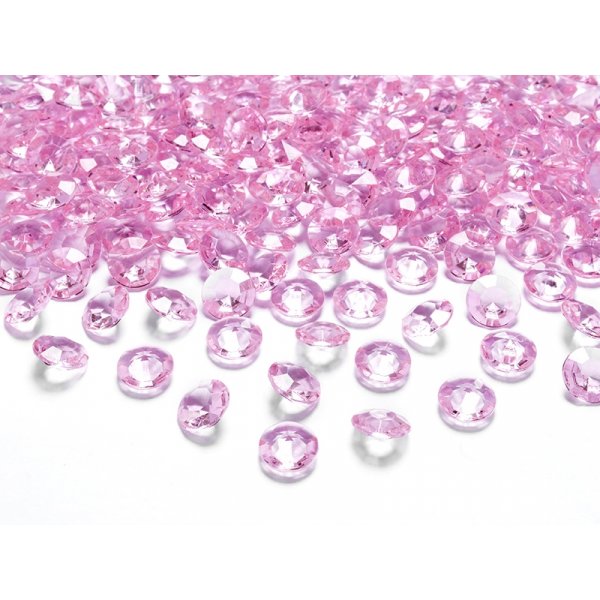 Diamant-Konfetti - 12 mm - Hellrosa - ca. 100 Stck