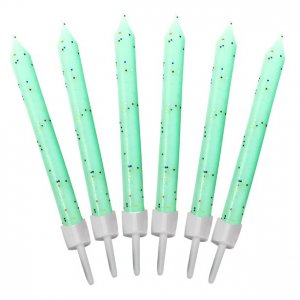 Kuchenkerzen - Glitzer - Mint - 12er-Pack Kuchenkerzen - Glitzer - Mint - 12er-Pack
