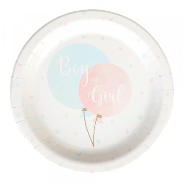 Pappteller - Gender-Reveal-Party - 8er-Pack - 23 cm Pappteller - Gender-Reveal-Party - 8er-Pack - 23 cm