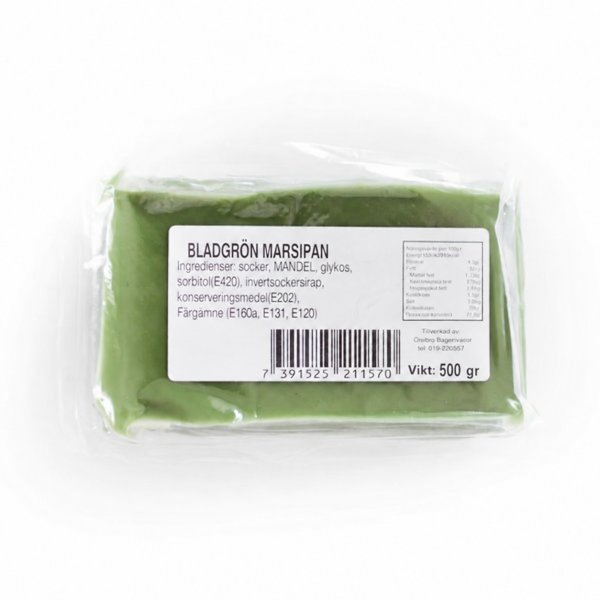 Marzipanblattgrün - 500 g - Örebro Bäckereiprodukte Marzipanblattgrün - 500 g - Örebro Bäckereiprodukte