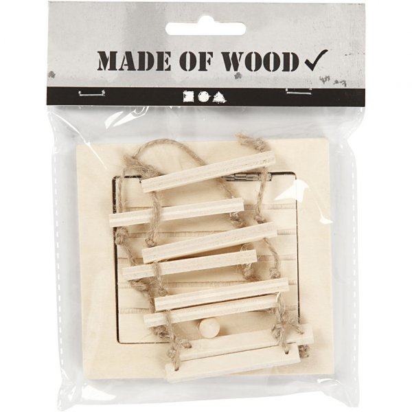 Holztür - Windluke mit Strickleiter Holztür - Windluke mit Strickleiter