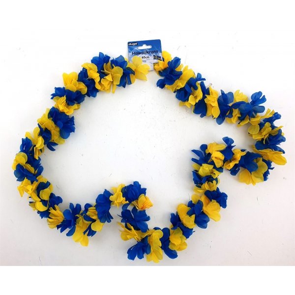 Hawaii Kranz/Boa/Girlande - Blau/Gelb - 85 cm Hawaii Kranz/Boa/Girlande - Blau/Gelb - 85 cm