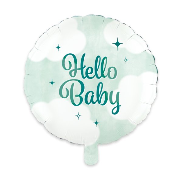 Folienballon - Hallo Baby - Rund - 46 cm