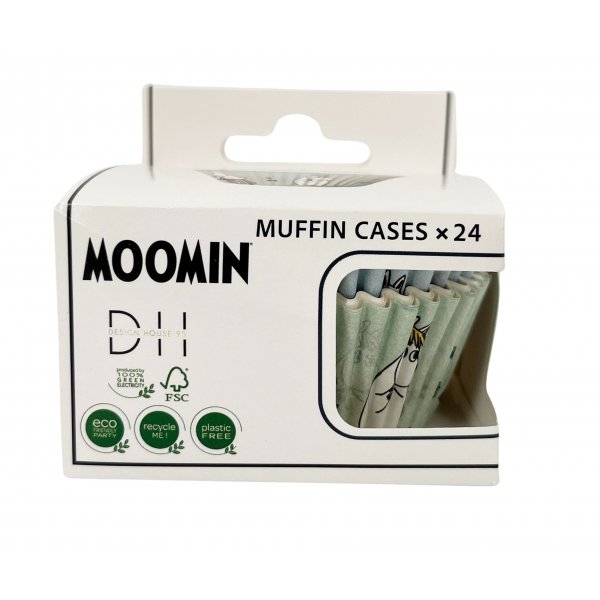 Muffinformen - Mumin 24 Stück Hellblau/Grün Muffinformen - Mumin 24 Stück Hellblau/Grün