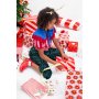 Geschenkpapier - Streifen - Rot/Rosa
