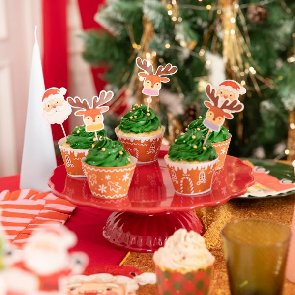 Cakepicks - Weihnachtsmann und Rentier - 10er-Pack Cakepicks - Weihnachtsmann und Rentier - 10er-Pack