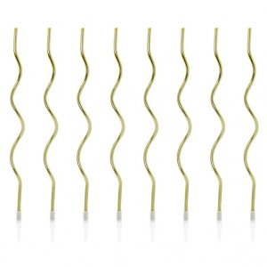Kuchenkerzen - Swirl - Goldmetallic - 8er-Pack