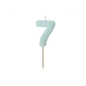 Geburtstagskerze - Nummer 7 - Hellblau Geburtstagskerze - Nummer 7 - Hellblau