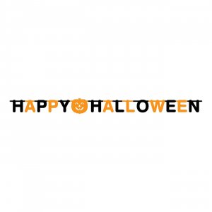 Buchstabengirlande - Happy Halloween - Schwarz/Orange - 2 m Buchstabengirlande - Happy Halloween - Schwarz/Orange - 2 m
