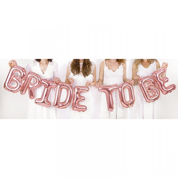 Buchstabenballons - Rosgold - Bride to be