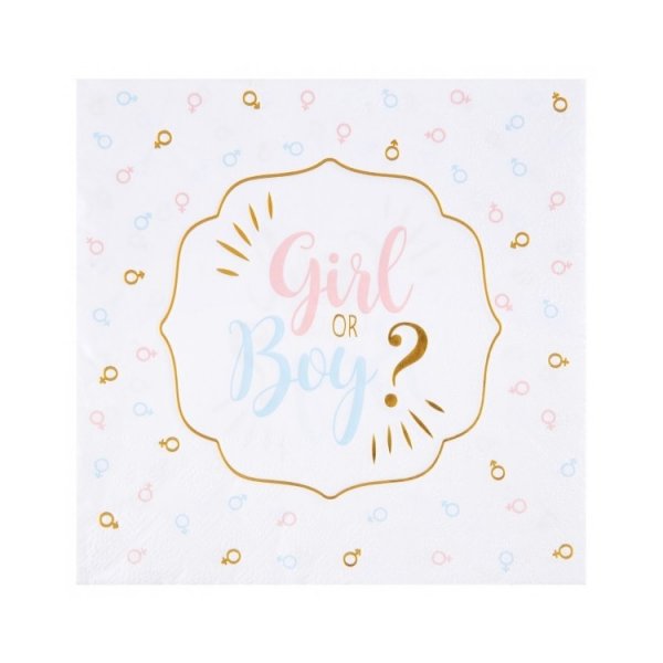 Servietten - Gender-Reveal-Party - 20er-Packung Servietten - Gender-Reveal-Party - 20er-Packung