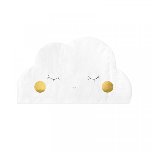 Servietten - Wolken - Gold - 20er-Pack