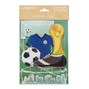 Tortenaufsatz - Fu�ball - Scrapcooking - 5 St�ck