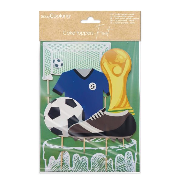 Tortenaufsatz - Fußball - Scrapcooking - 5 Stück Tortenaufsatz - Fußball - Scrapcooking - 5 Stück