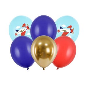 Ballonstrau� - Flugzeug - 6 St�ck