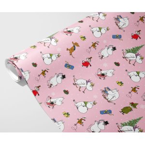Geschenkpapier - Weihnachtspapier - Mumin - Rosa - 4 m x 70 cm Geschenkpapier - Weihnachtspapier - Mumin - Rosa - 4 m x 70 cm