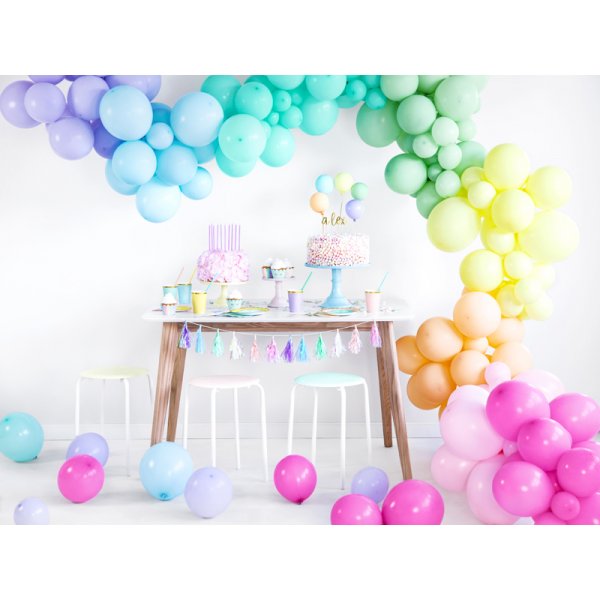 Mini-Luftballons - Pastell - Premium 12 cm - Hot Pink - 10er-Pack