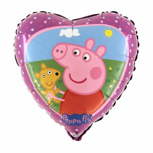 Folienballon - Greta Pig und Teddy - 46 cm Folienballon - Greta Pig und Teddy - 46 cm