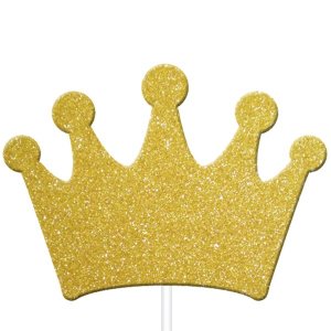 Kuchenspieße - Prinzessinnenkronen - Goldglitter - 12er-Pack Kuchenspieße - Prinzessinnenkronen - Goldglitter - 12er-Pack