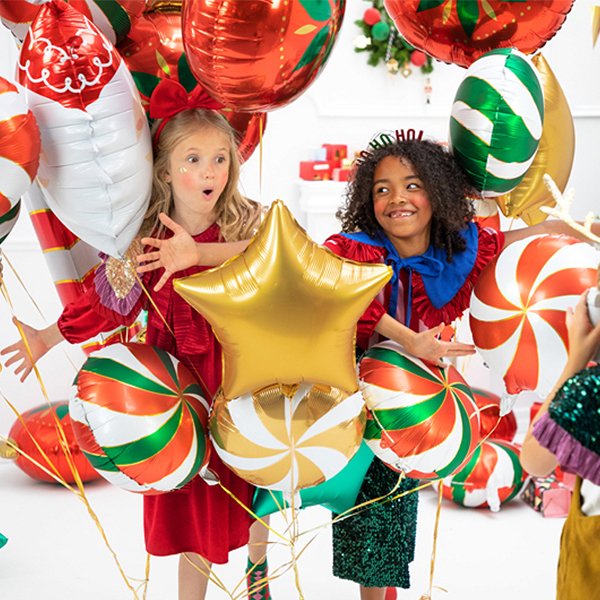 Folienballon - Candy Swirl - Weihnachtsmischung