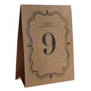 Tischnummerierung - Vintage Kraft - 10 Stk Tischnummerierung - Vintage Kraft - 10 Stk