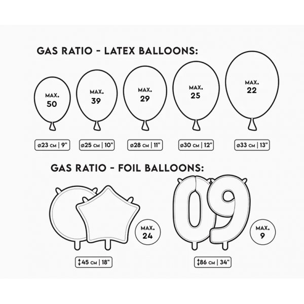 Helium - Helium - Groß (45-50 Ballons) Helium - Helium - Groß (45-50 Ballons)