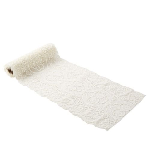 Tischläufer aus Spitze - Creme - 18 cm x 3 m Tischläufer aus Spitze - Creme - 18 cm x 3 m