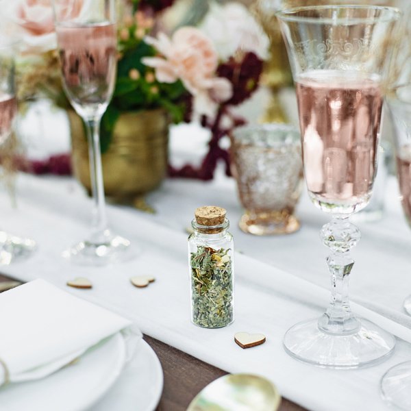 Glasflaschen mit Korken - Mini - 12er-Pack