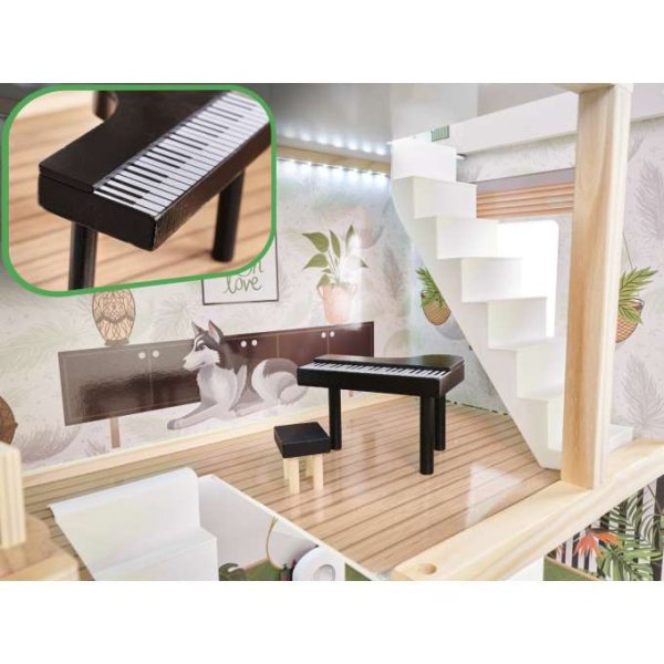Puppenschrank LULILO FLORO Boho mit LED-Beleuchtung, 78 cm, Holz Puppenschrank LULILO FLORO Boho mit LED-Beleuchtung, 78 cm, Holz