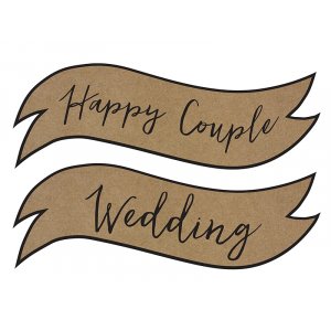 Schilder - Glückliches Paar/Hochzeit - 2er-Pack Schilder - Glückliches Paar/Hochzeit - 2er-Pack