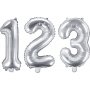 Zahlenballon - Silber - 35 cm
